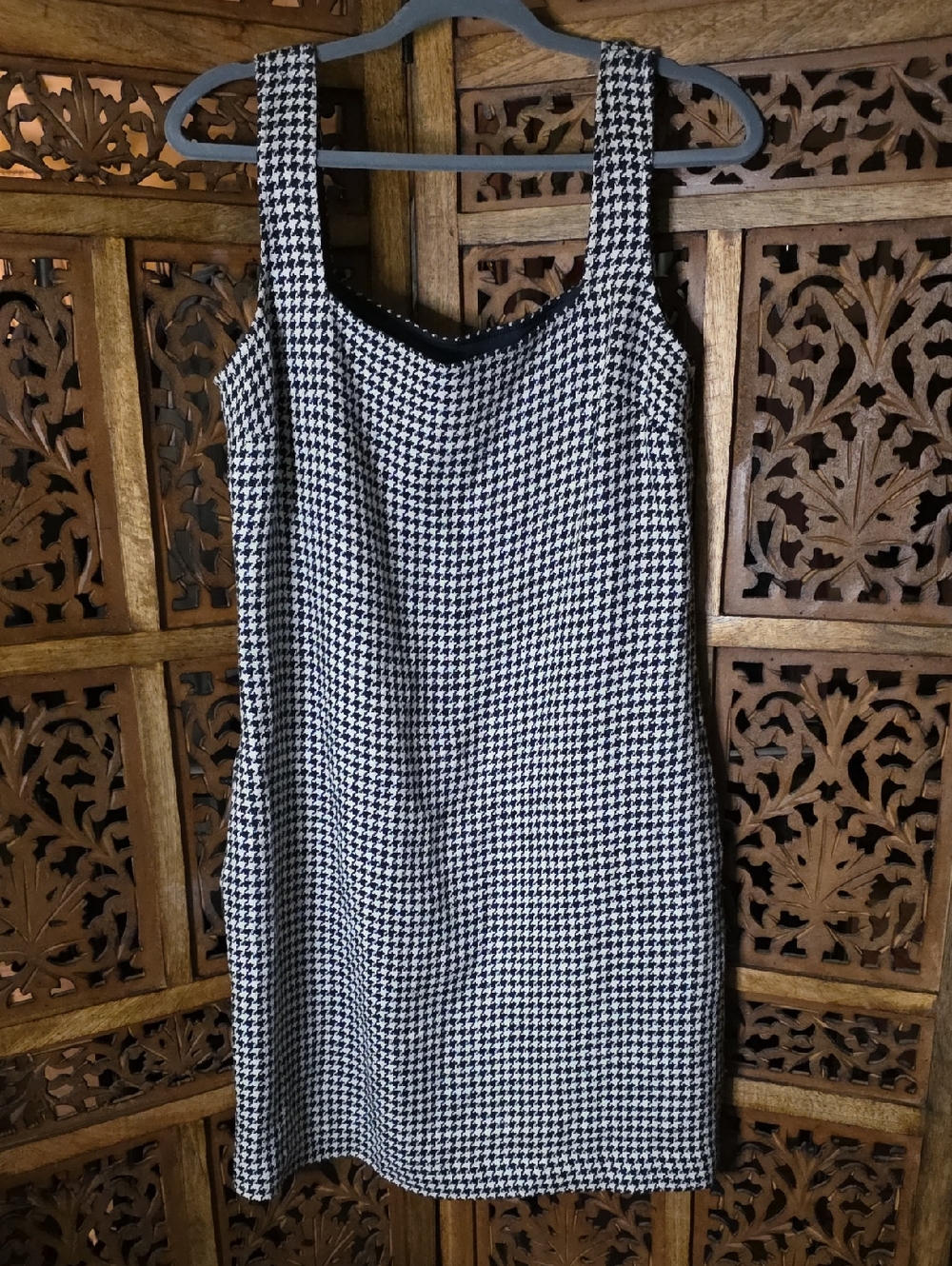 Ralph Lauren Black and White Houndstooth Mini Dress